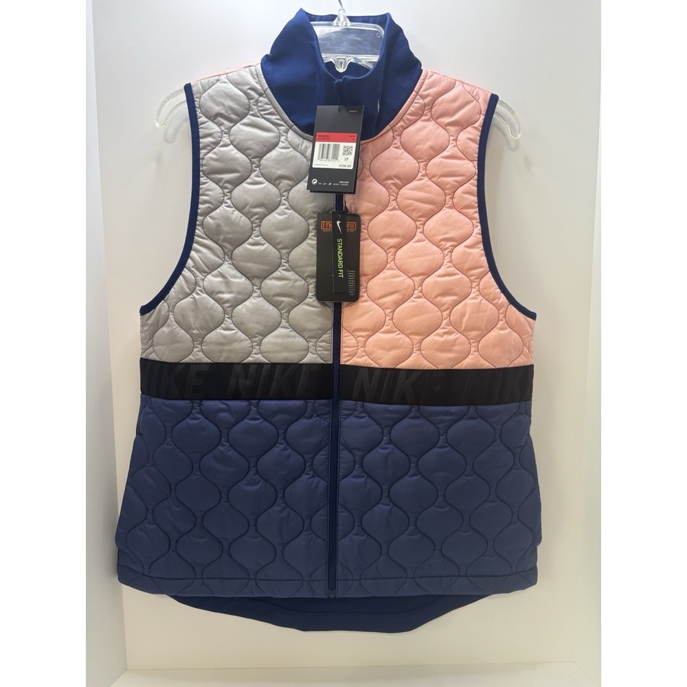 Nike‎ Women's AeroLayer Running Vest Pink & Navy Size Large NEW